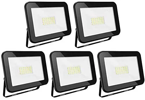 5X LED Flomlys Utendørs Spotlys | Luvikno