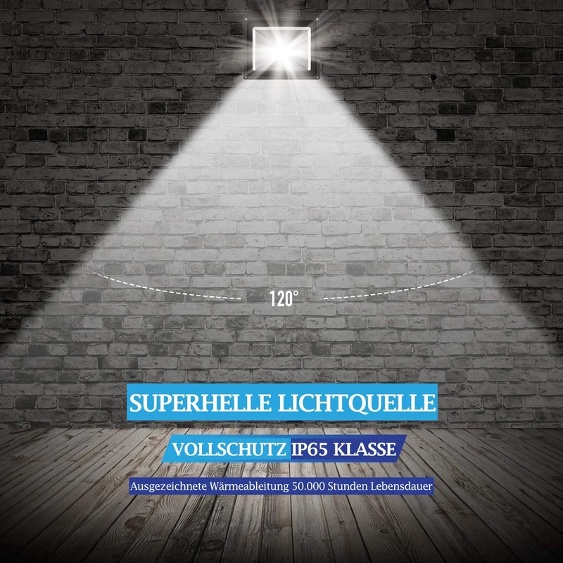 5X LED Flomlys Utendørs Spotlys | Luvikno