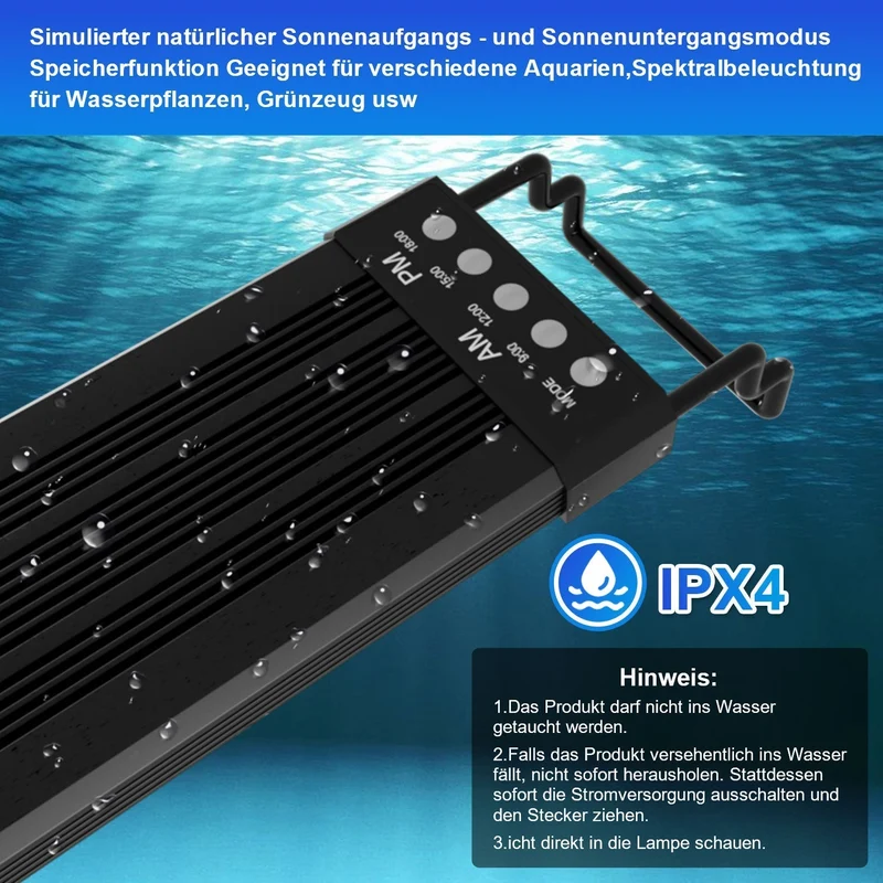 LED akvariebelysning 24/7 modus med timer | Luvikno
