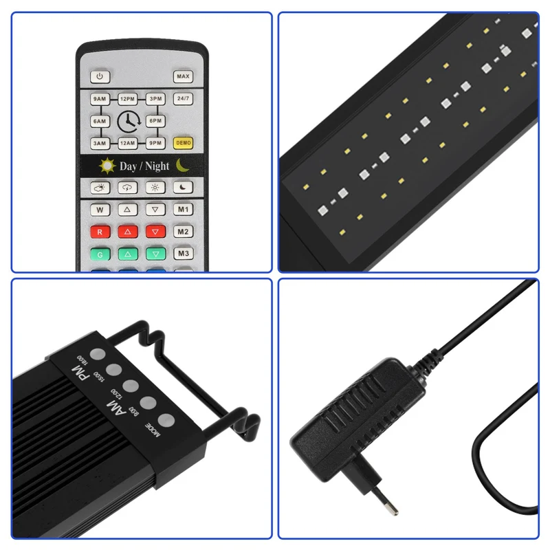 LED akvariebelysning 24/7 modus med timer | Luvikno