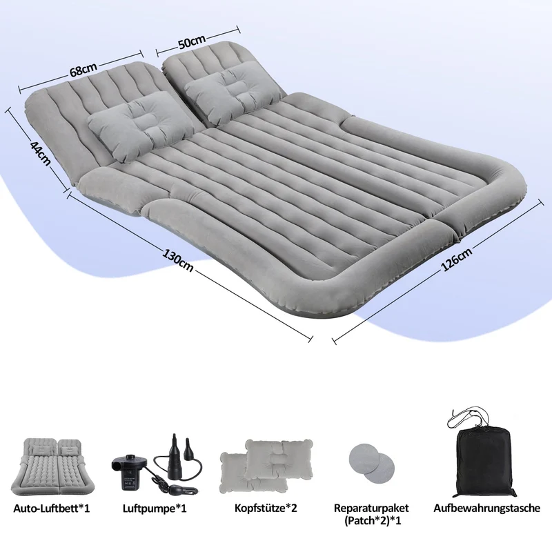 Air Bed Bil Luftmadrass med Pute | Luvikno