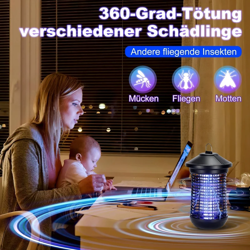 Elektrisk Mygglampe Insekt Dreper UV Lys | Luvikno