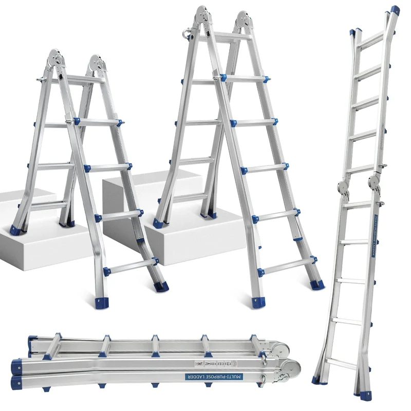 Teleskopstige Multifunksjonsstige 3 i 1 Aluminiumsstige | Luvikno