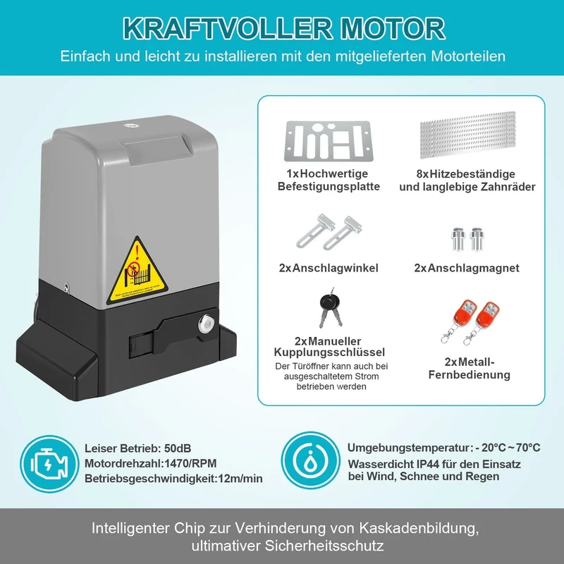 Skyvedørsdrift garasjeportåpner 370W/550W/750W | Luvikno