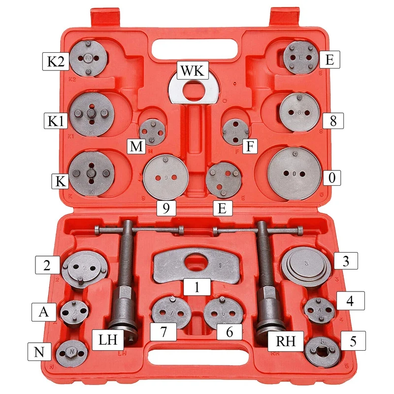 22 PCS Bremskaliper Tilbakestillingsverktøysett Universal | Luvikno
