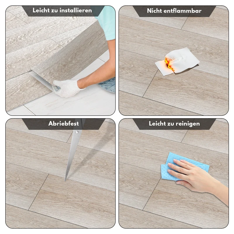 PVC Gulv Selvklebende Vinilgulv 1.5mm Tykkelse | Luvikno