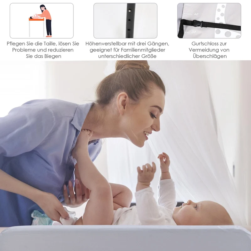 Sammenleggbar Stellebord Baby Stelleenhet | Luvikno
