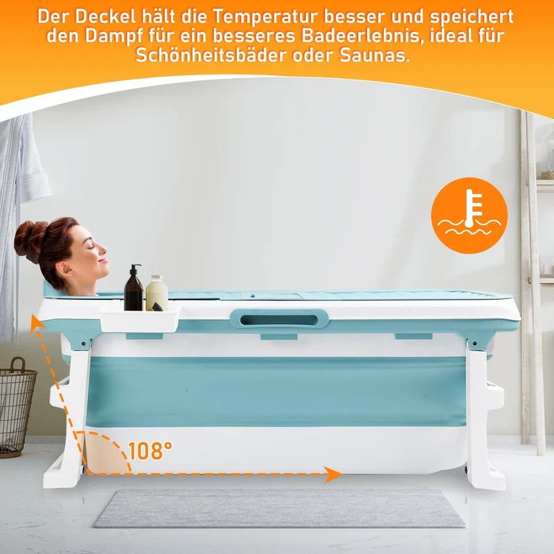 Foldbar badekar med lokk | Luvikno