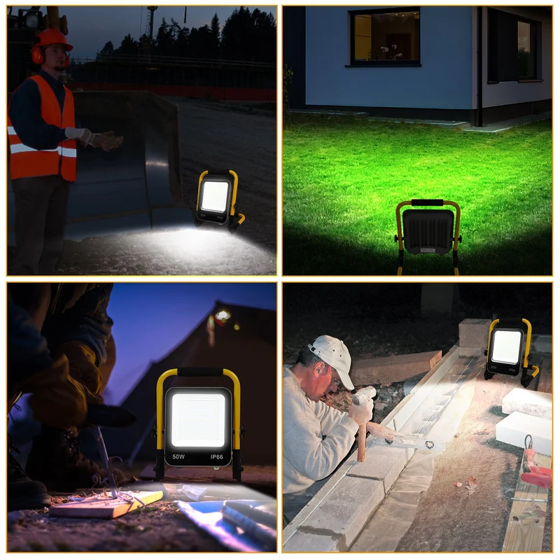 LED konstruksjons spotlight 50W-200W kald hvit IP66 | Luvikno