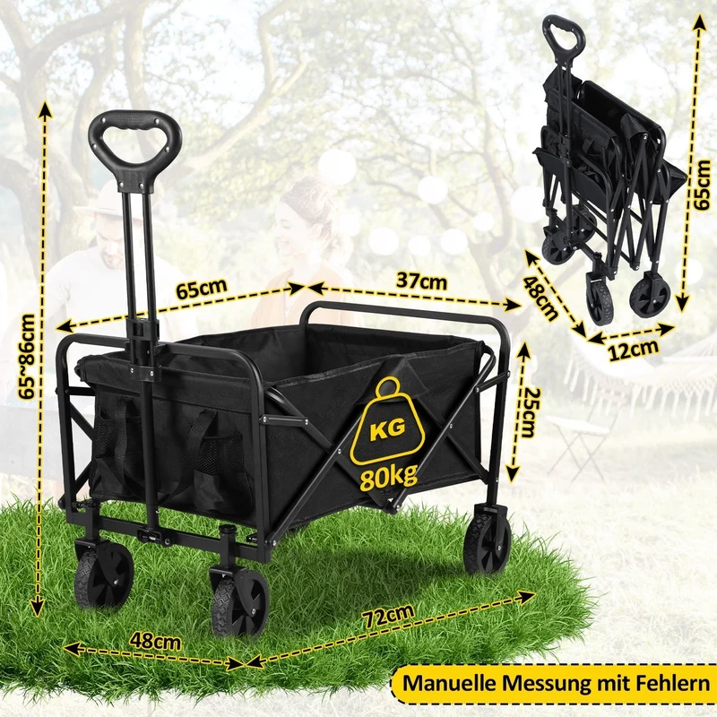 Trolley Transportvogn Sammenleggbar 60L | Luvikno