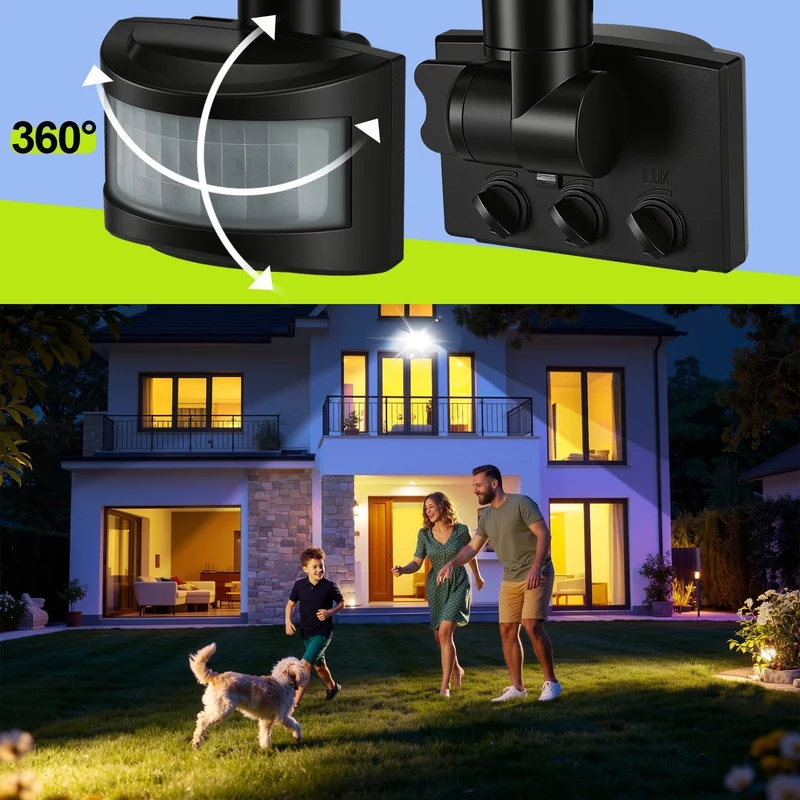 LED Flomlys med Bevegelsessensor Kald Hvit 10W-100W (uten kontakt) | Luvikno