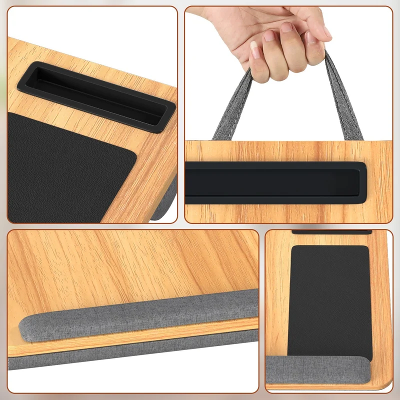 Laptopputerpute ergonomisk laptopbord med håndleddsstøtte & polstret | Luvikno