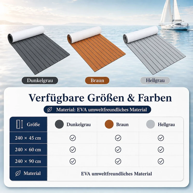 Boot Gulv EVA Teak Gulv Selvklebende | Luvikno