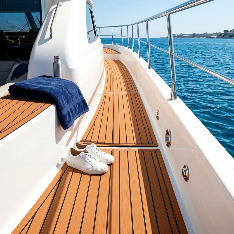 Boot Gulv EVA Teak Gulv Selvklebende | Luvikno