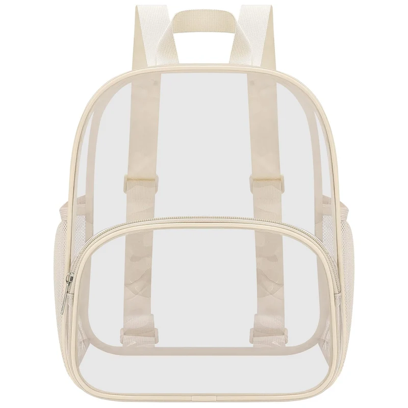 Unisex transparent hverdagsryggsekk med forsterket bunn og pustende stropper Luvikno