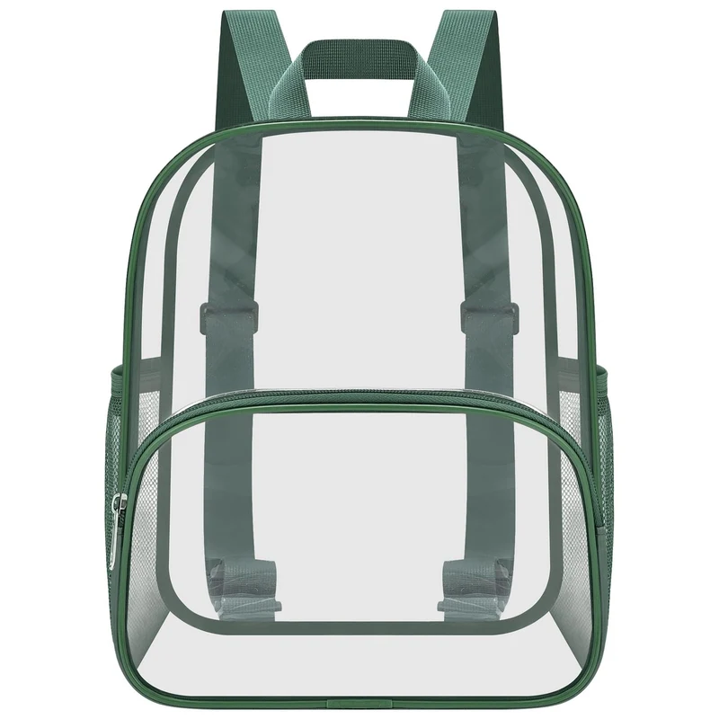 Unisex transparent hverdagsryggsekk med forsterket bunn og pustende stropper Luvikno