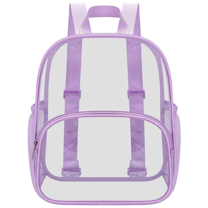 Unisex transparent hverdagsryggsekk med forsterket bunn og pustende stropper Luvikno