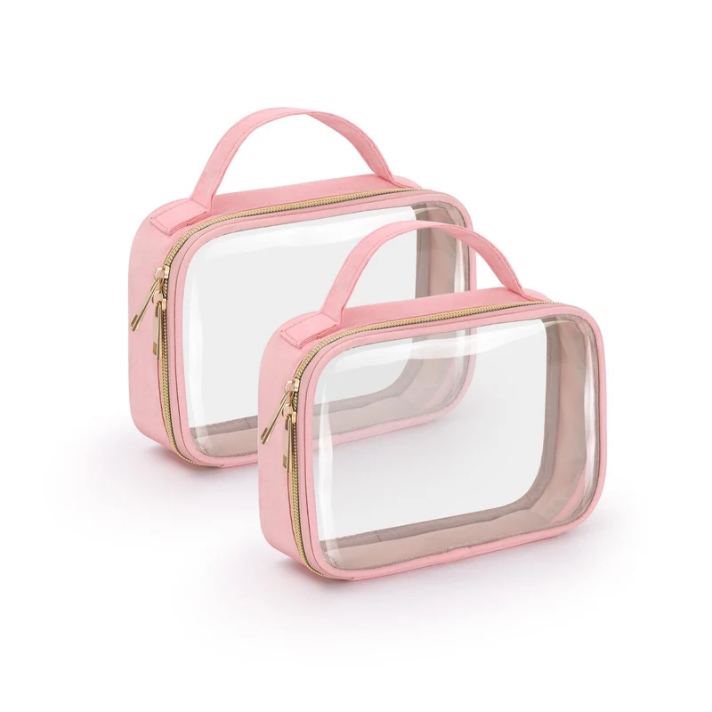 Kvinner transparente kosmetikkvesker sett Luvikno