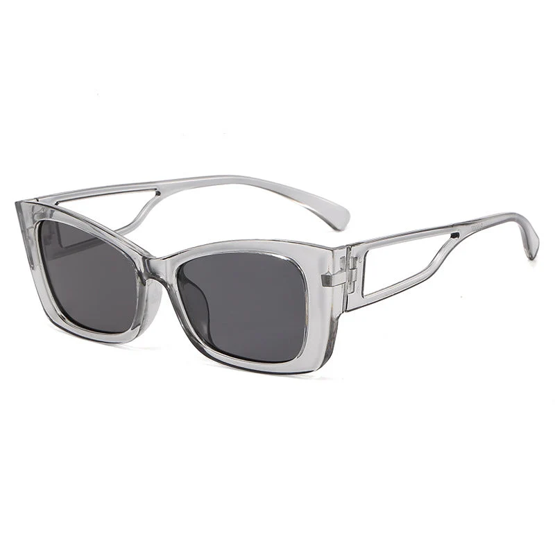 Damer trendy geometrisk solbrille med firkantet ramme Luvikno
