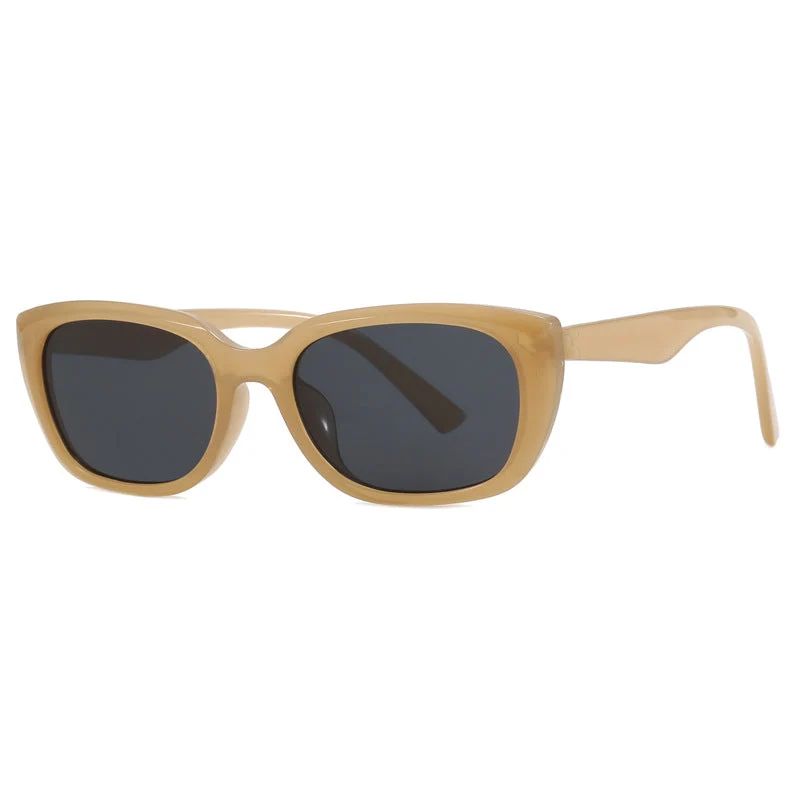 Dame trendy cat-eye solbriller i minimalistisk design Luvikno