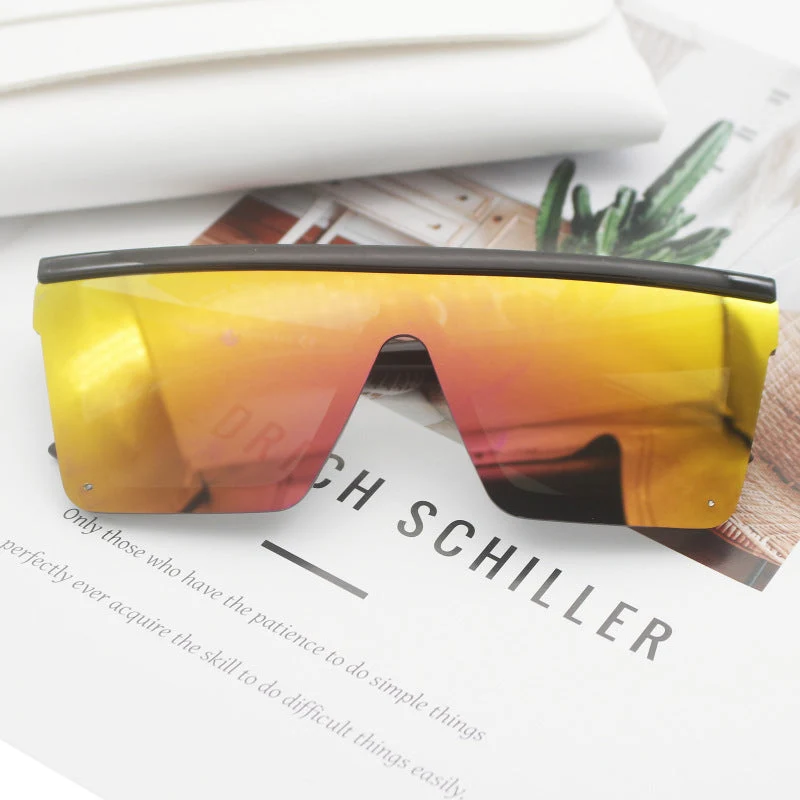 Dame Sporty solbriller i trendy Shield-design Luvikno