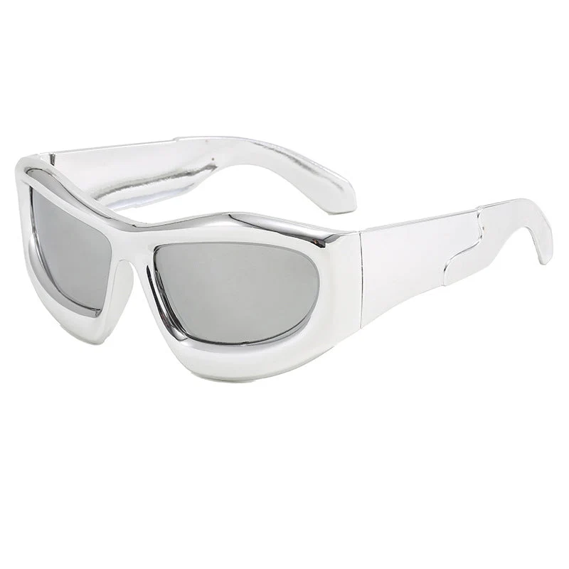 Dame Sportslig Solbrille med robust, geometrisk rammendesign Luvikno
