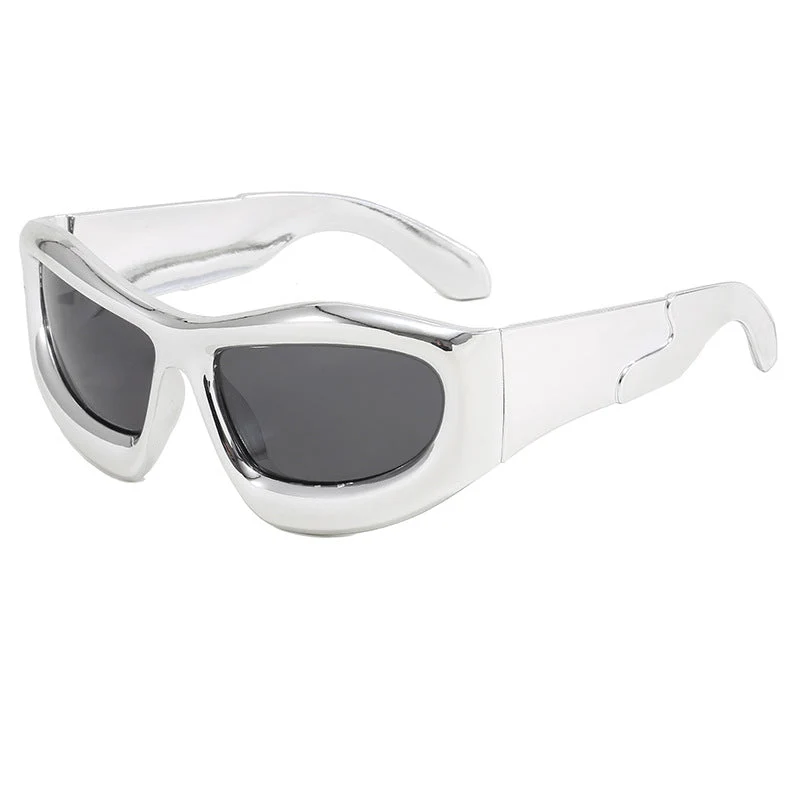Dame Sportslig Solbrille med robust, geometrisk rammendesign Luvikno