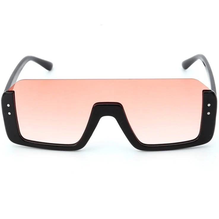 Damer Sporty Shield-solbriller med moderne design Luvikno