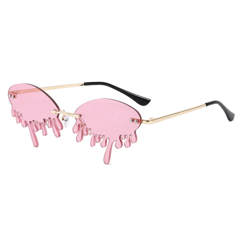 Dame solbrille med kreativ dråpe-design Luvikno