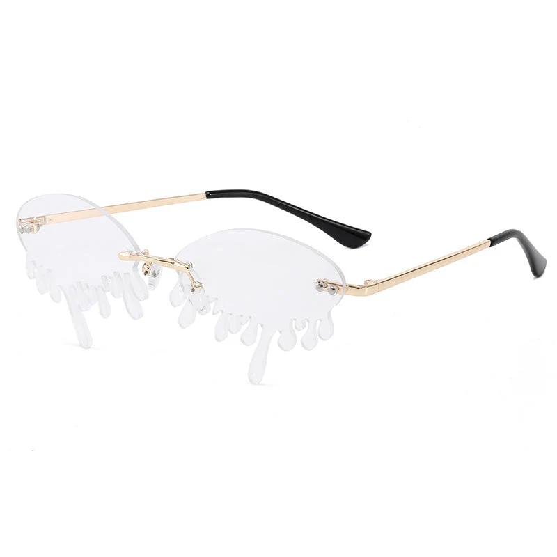 Dame solbrille med kreativ dråpe-design Luvikno