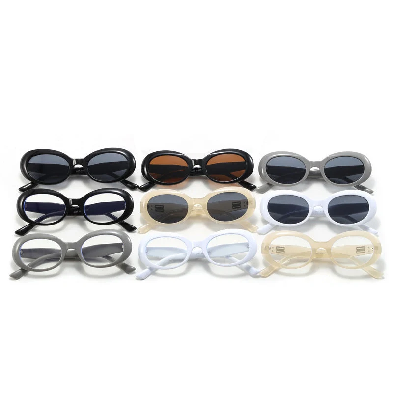 Dame retro-inspirert solbrille med bred ramme Luvikno