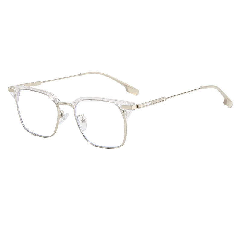 Dame kvadratisk solbrille med lett metallramme og brede stenger Luvikno