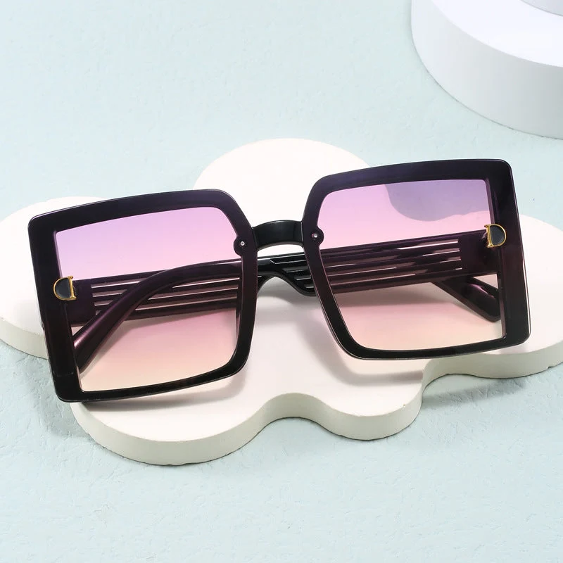 Dame firkantet solbrille med ergonomisk ramme og UV-beskyttelse Luvikno