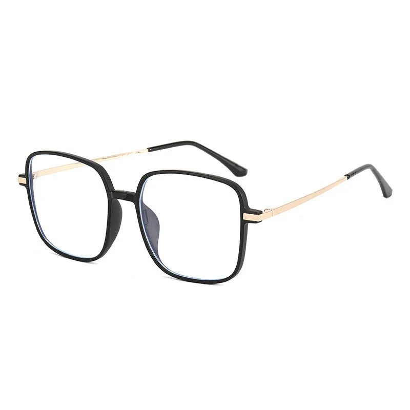 Dame kvadratisk designbrille med filigran metallramme Luvikno