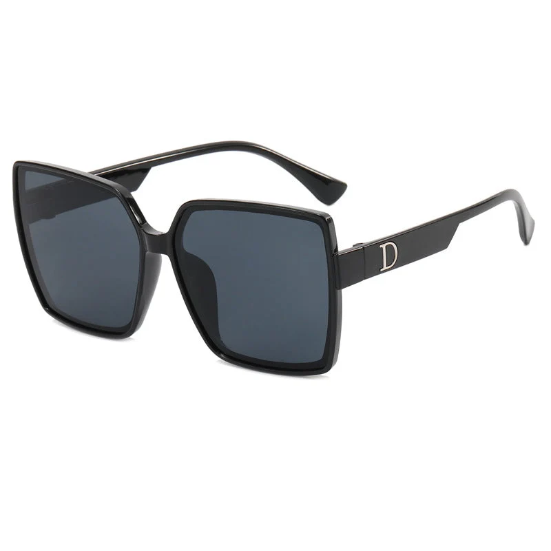 Dame Oversized-solbrille med stilig ramme Luvikno