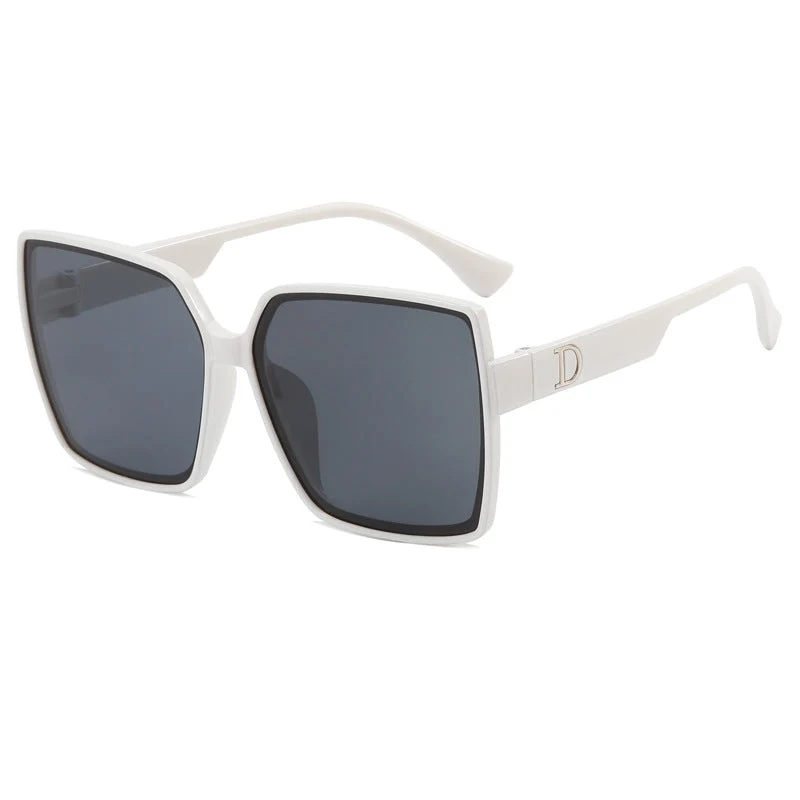 Dame Oversized-solbrille med stilig ramme Luvikno
