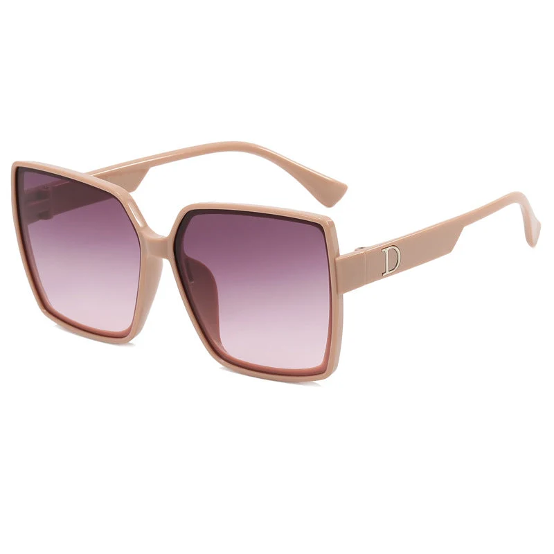 Dame Oversized-solbrille med stilig ramme Luvikno