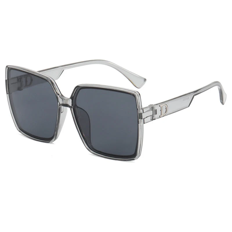 Dame Oversized-solbrille med stilig ramme Luvikno