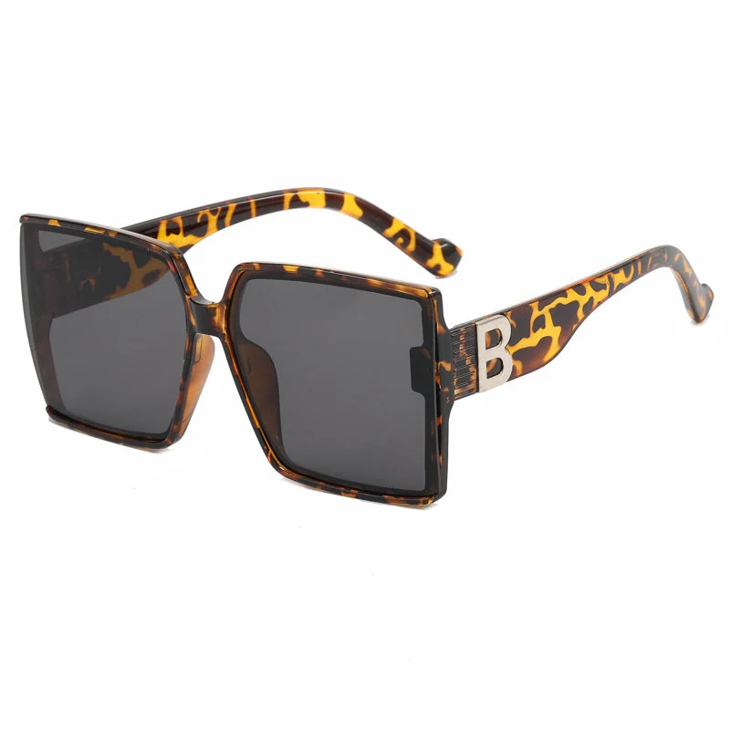 Dame Overdimensjonert Solbrille med luksuriøs Detalj Luvikno