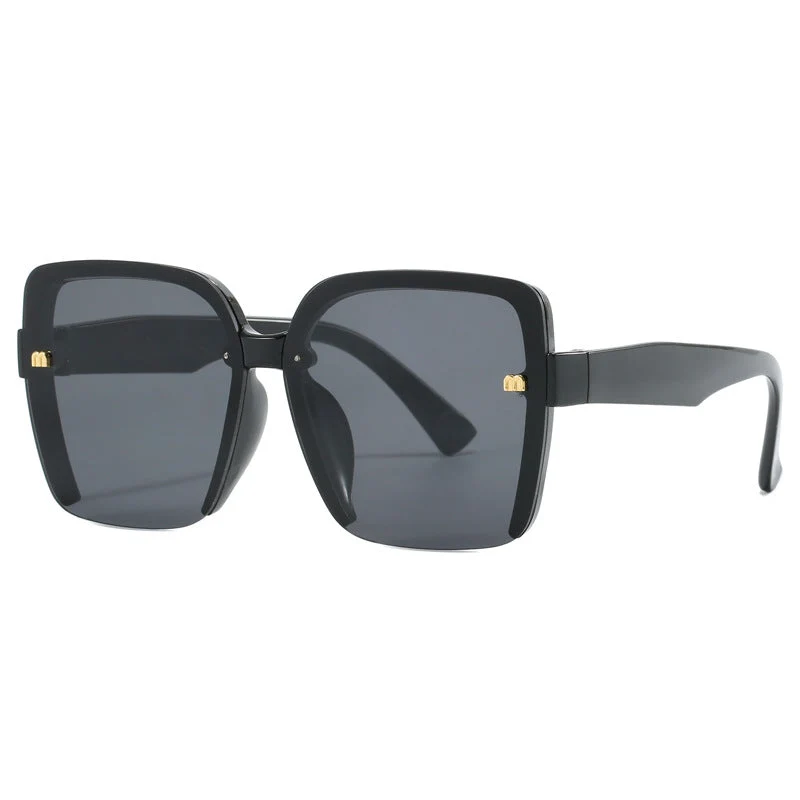 Dame oversized solbriller med stilig, moderne ramme Luvikno