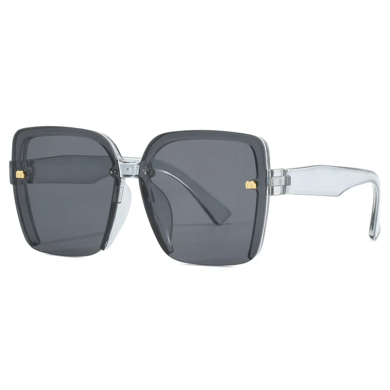 Dame oversized solbriller med stilig, moderne ramme Luvikno