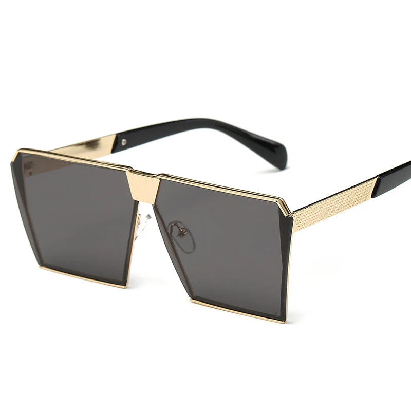 Dame oversized solbrille med markant kvadratisk design Luvikno
