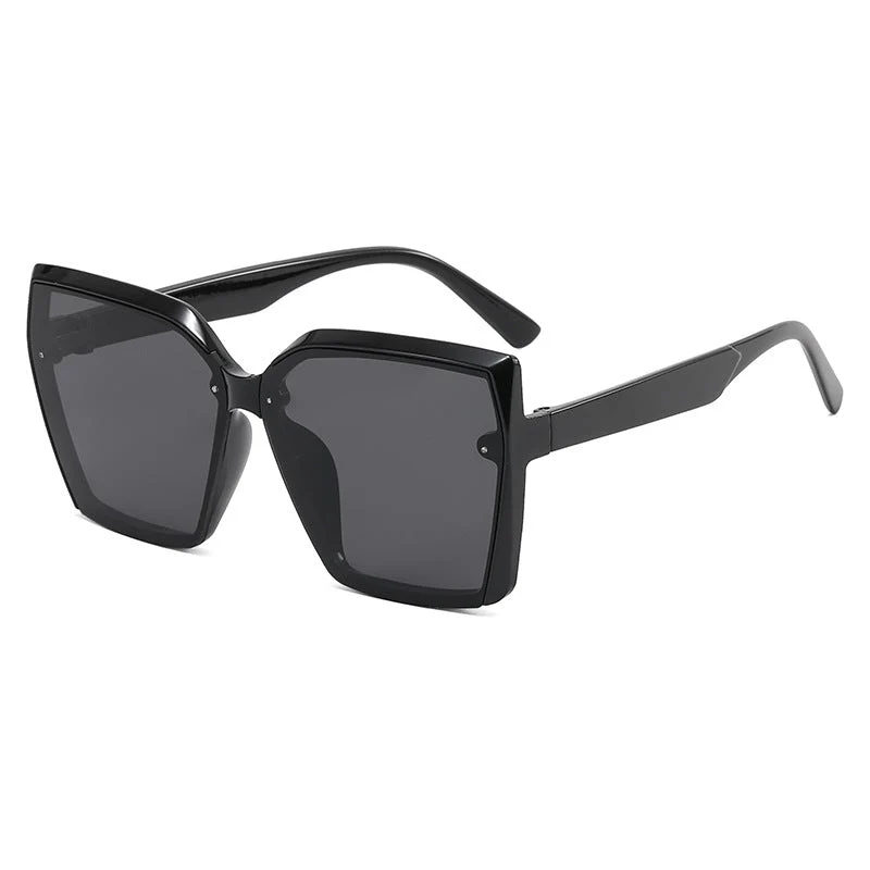 Damer Oversized Solbrille med moderne skilpaddedesign Luvikno