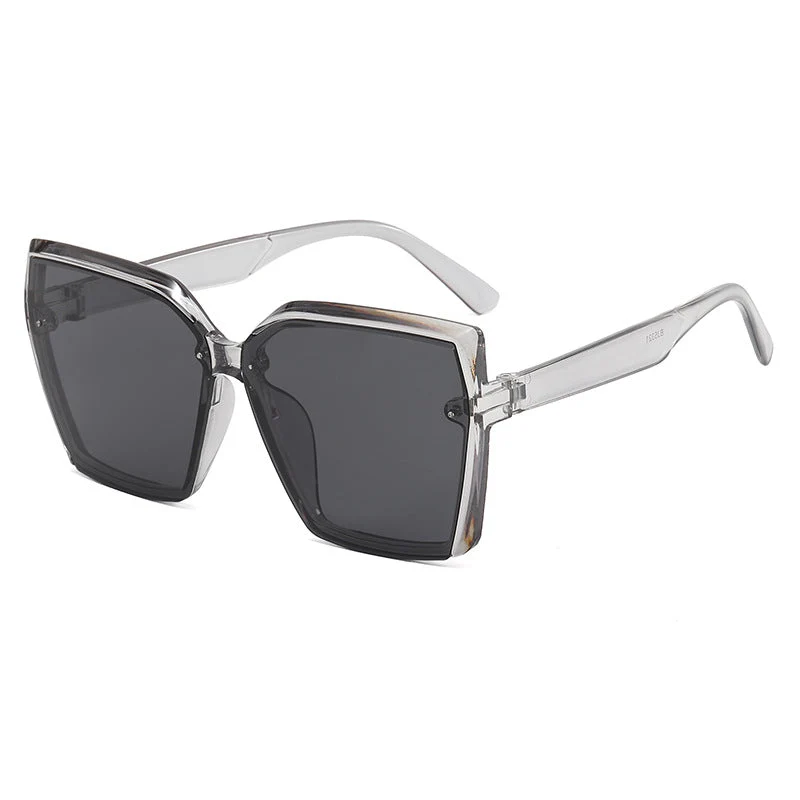 Damer Oversized Solbrille med moderne skilpaddedesign Luvikno