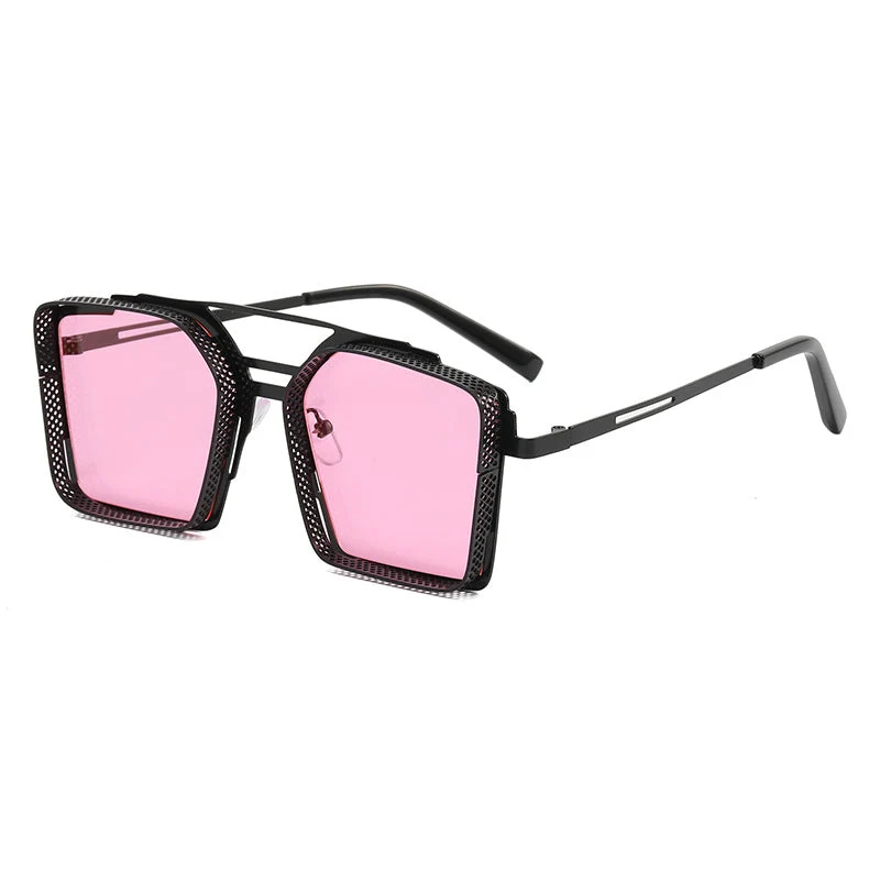Dame oversized solbrille med luksuriøst design og geometrisk ramme Luvikno