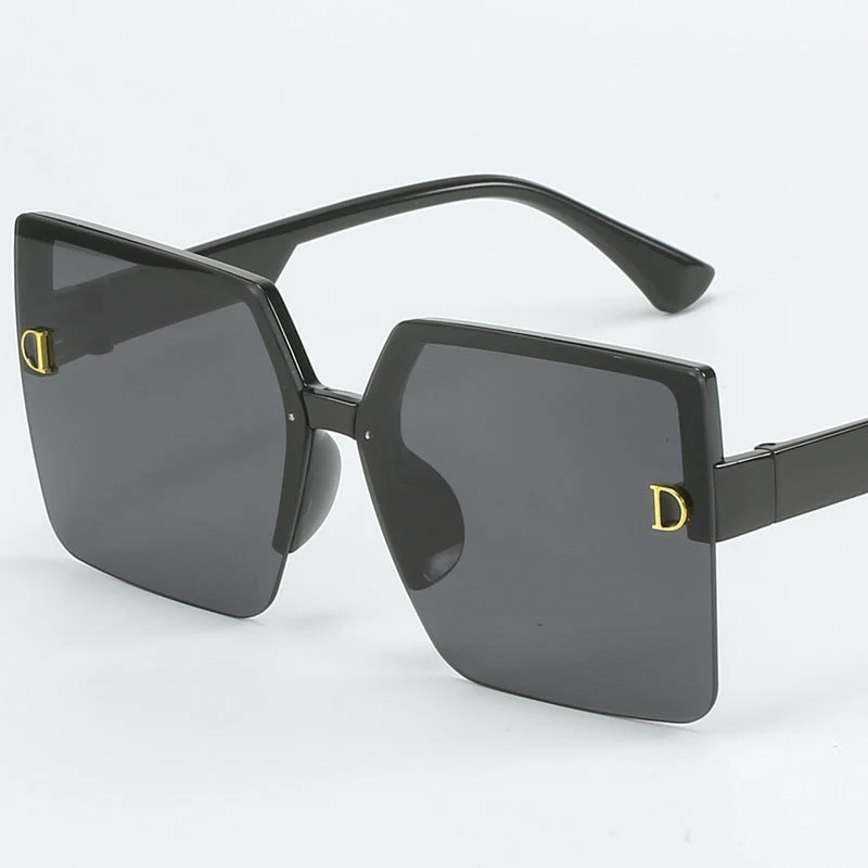 Damer oversized solbrille med høy kvalitet gradient Luvikno