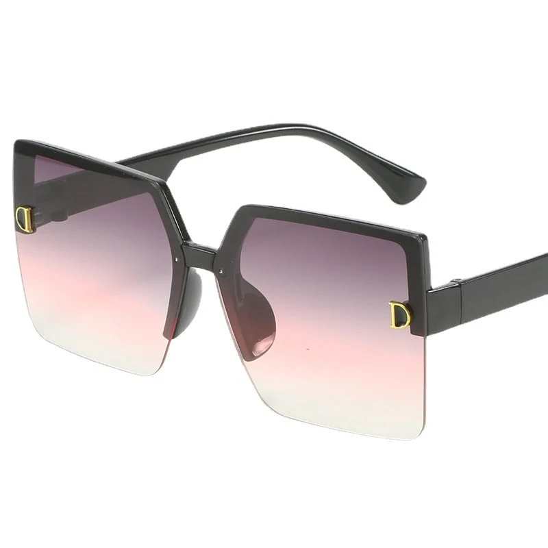 Damer oversized solbrille med høy kvalitet gradient Luvikno