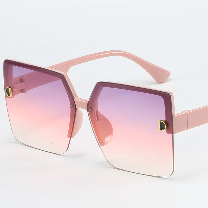 Damer oversized solbrille med høy kvalitet gradient Luvikno