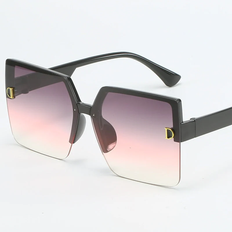 Damer oversized solbrille med høy kvalitet gradient Luvikno