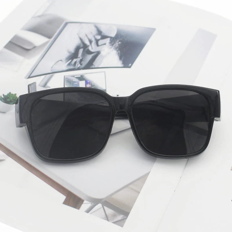 Dame oversized solbrille med geometrisk design Luvikno